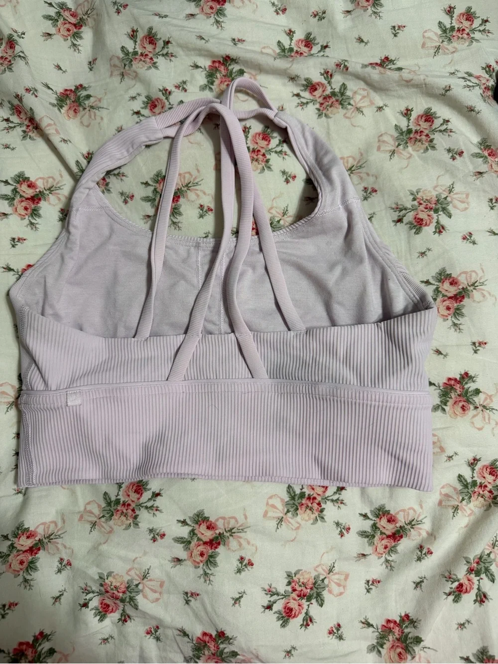 lululemon athletica Lilac Ribbed Strappy Sports Bralette